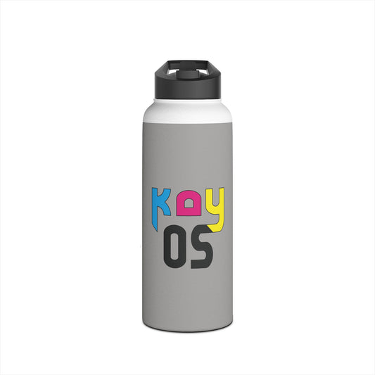 kayOS Logo Stainless Steel Water Bottle, Standard Lid