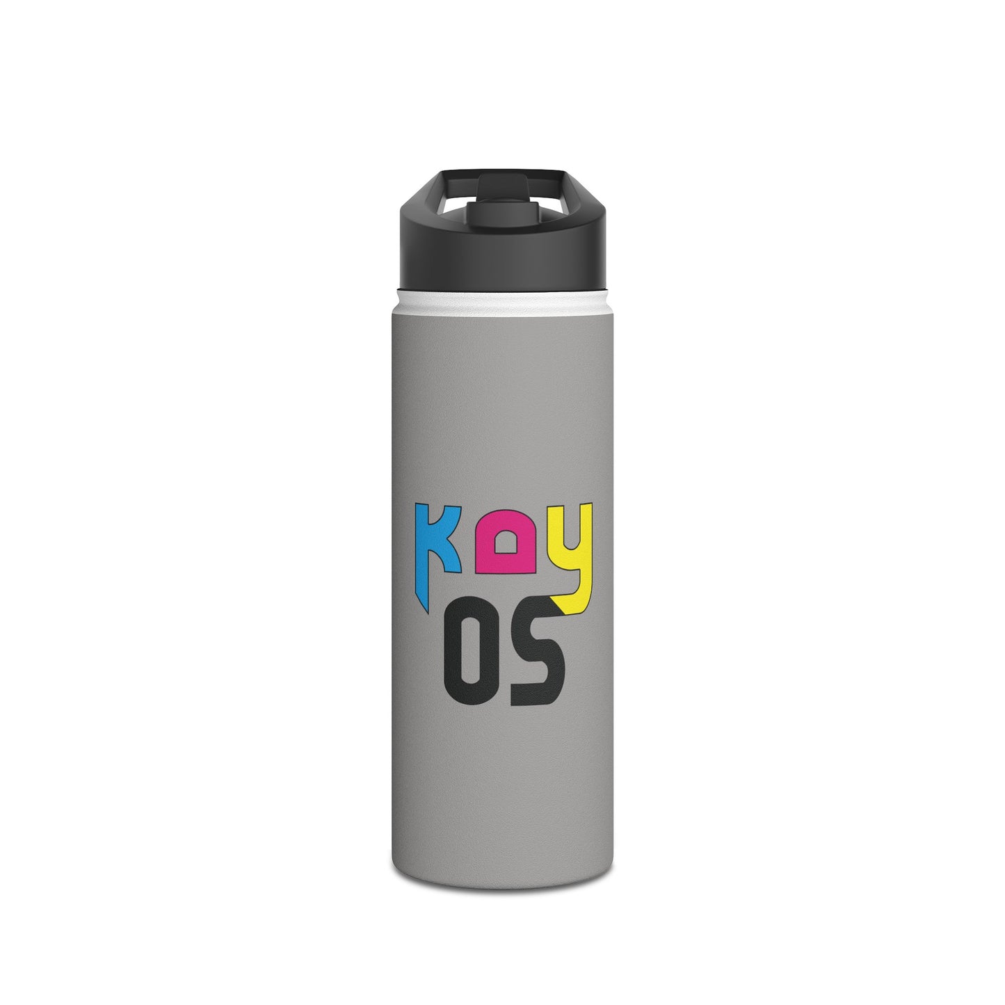 kayOS Logo Stainless Steel Water Bottle, Standard Lid