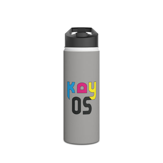 kayOS Logo Stainless Steel Water Bottle, Standard Lid